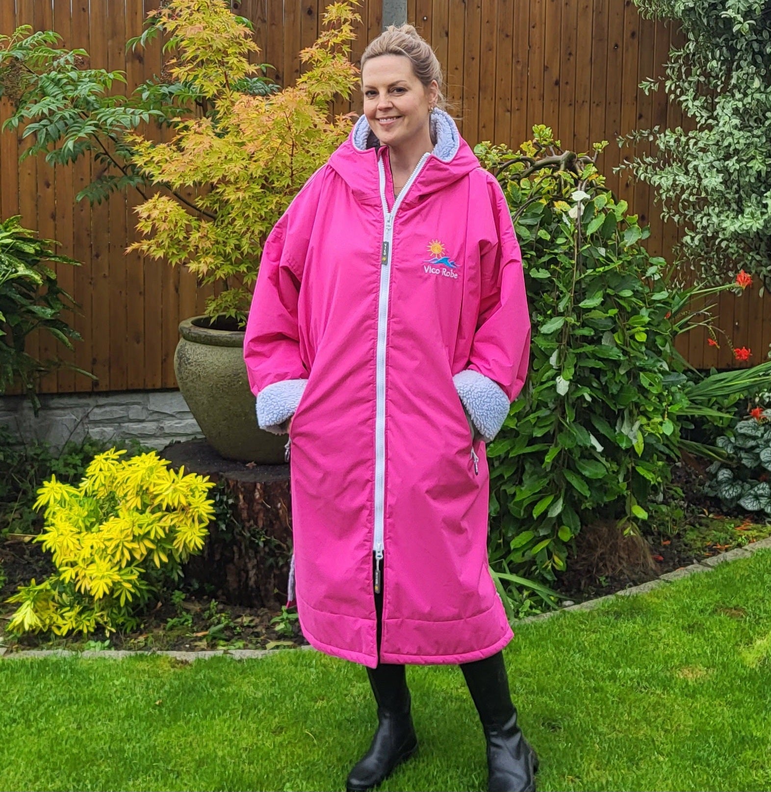 Changing Robe Pink Changing Robe - Pink, ECO Friendly, Warm & Dry | Vico Robe – Vico Robes